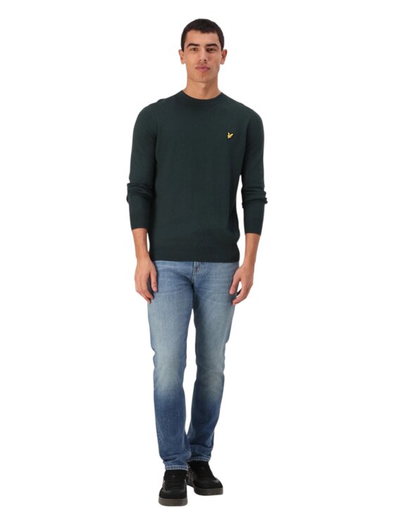Lyle & Scott Lyle & Scott Sweter kn2110vc-w504 Zielony Regular Fit