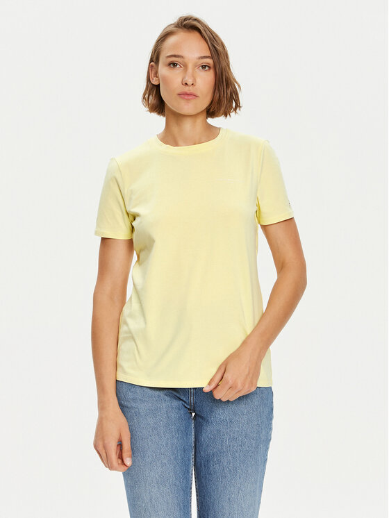 Tommy Hilfiger Tommy Hilfiger Тишърт 1985 WW0WW37877 Жълт Regular Fit