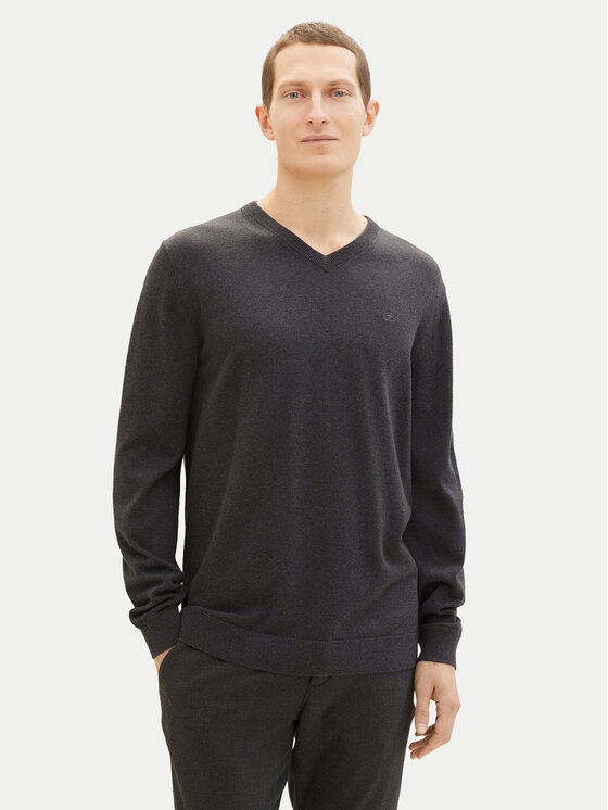 Tom Tailor Tom Tailor Sweter 1038427 Szary Regular Fit