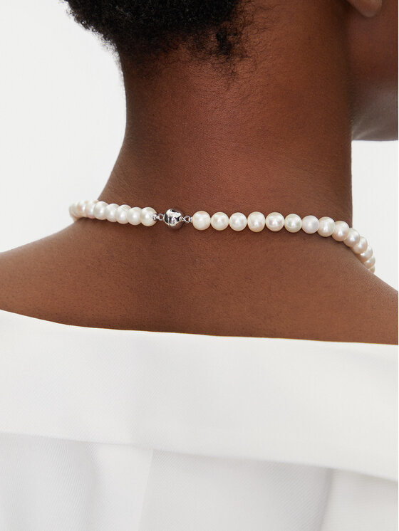 Tory Burch Tory Burch Náhrdelník Kira Pearl 164617 Bílá