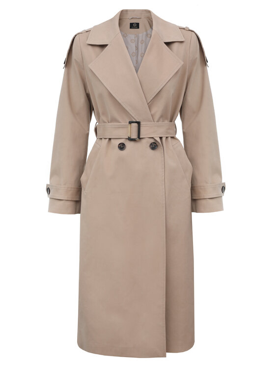 Entelier Entelier Trencz miejski Beżowy Modern Relaxed Fit