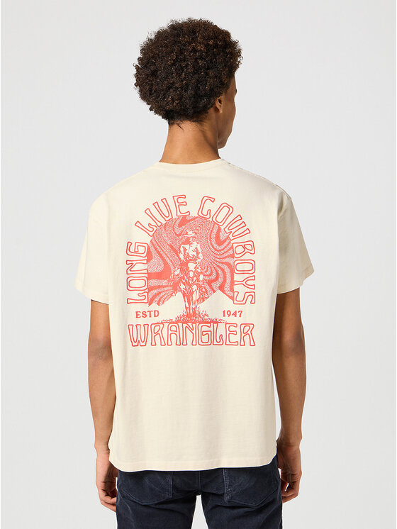 Wrangler Wrangler T-Shirt GRAPHIC TEE Beżowy Regular Fit