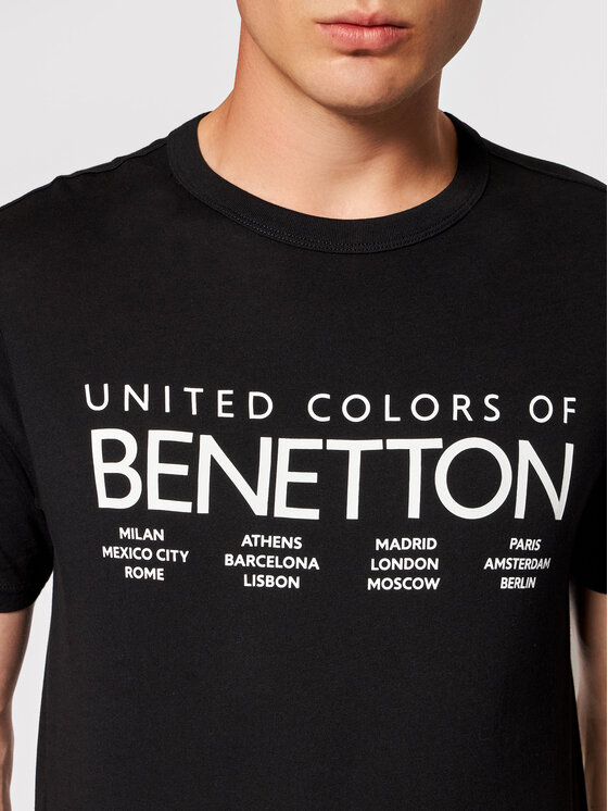 United Colors Of Benetton United Colors Of Benetton T-Shirt 3096J17H6 Μαύρο Regular Fit