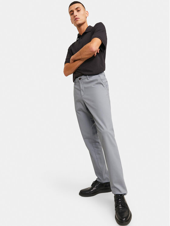 Jack&Jones Jack&Jones Chinosy Marco 12150148 Szary Slim Fit