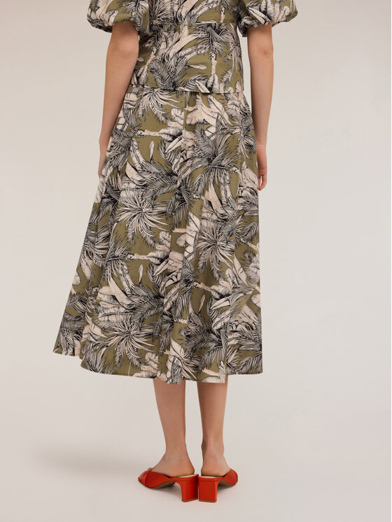 Motivi Motivi Spódnica midi 1004W000667N0Z3 Zielony Flared Fit