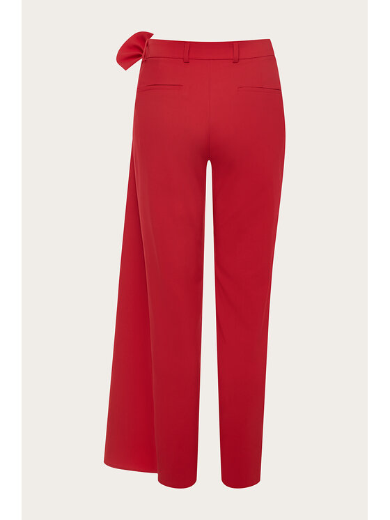Chérir Paris Chérir Paris Spodnie garniturowe z trenem Czerwony Slim Fit