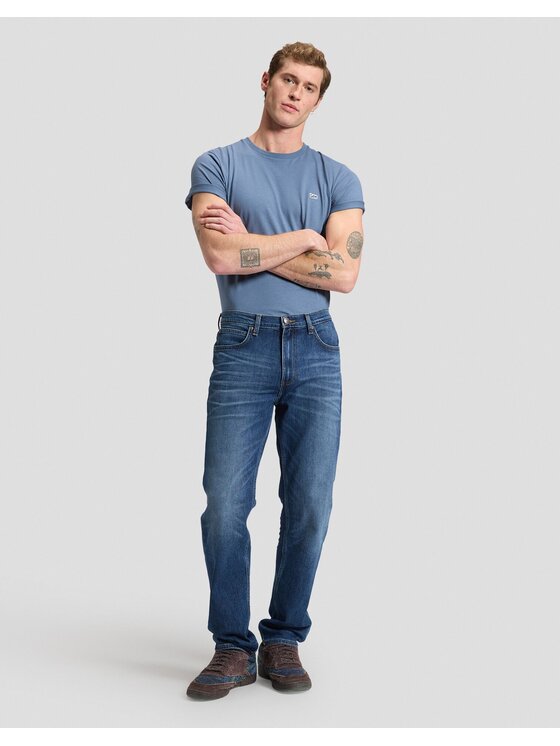 Lee Lee Jeansy WEST Niebieski Straight Leg