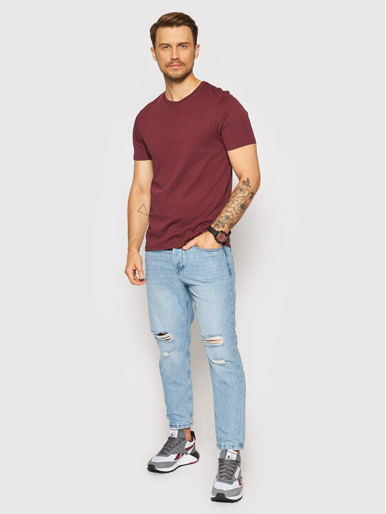 Jack&Jones Jack&Jones Футболка Organic Basic 12156101 Бордовий Slim Fit
