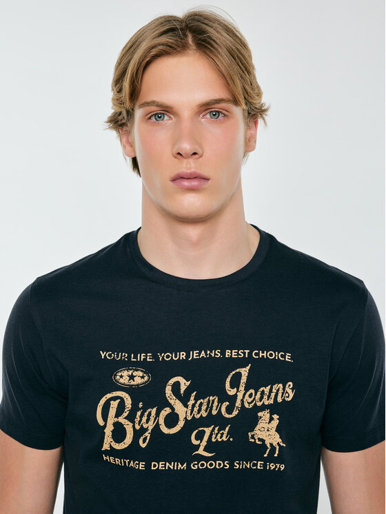 BIG STAR BIG STAR T-Shirt ELLER Granatowy Basic Fit