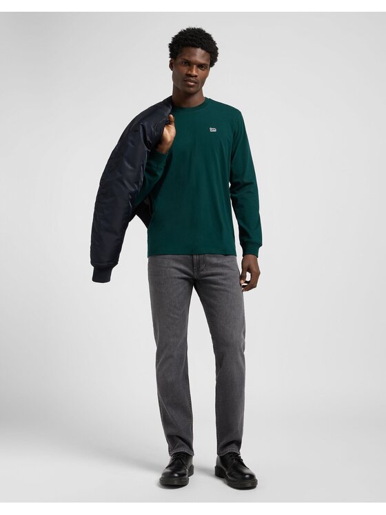 Lee Lee T-shirt LS PATCH LOGO TEE Verde Regular Fit