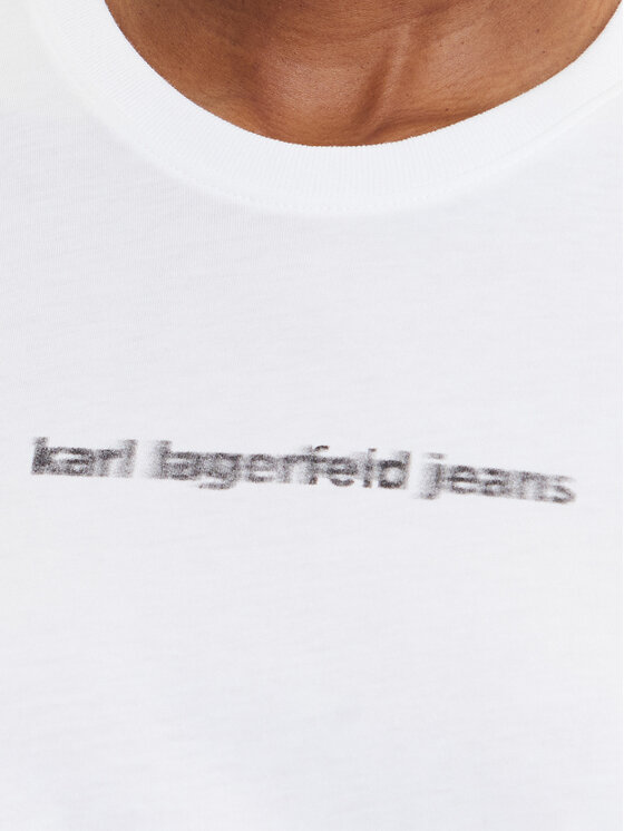 Karl Lagerfeld Jeans Karl Lagerfeld Jeans T-Shirt A3W17039 Biały Regular Fit