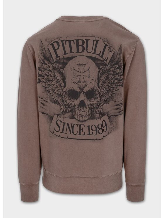 PITBULL PITBULL Bluza Bluza męska Washed BITE ME XL Bordowy Regular Fit