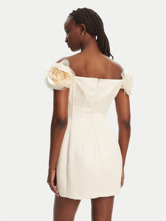 Elisabetta Franchi Elisabetta Franchi Sukienka koktajlowa AB-T51-52E2-V460 Écru Regular Fit