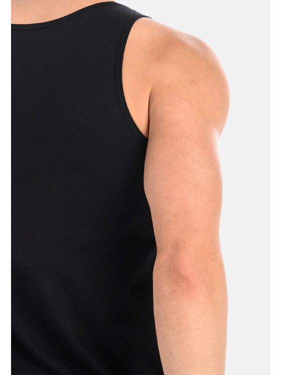 Teyli Teyli Podkoszulek męski bawełniany Eli Czarny Classic Fit