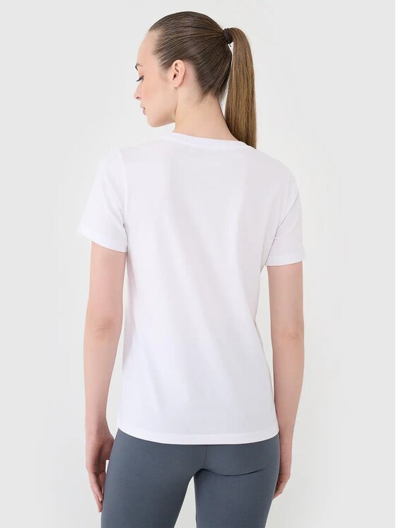 4F 4F T-Shirt FWMM00TTSHF2356-10S Biały Regular Fit