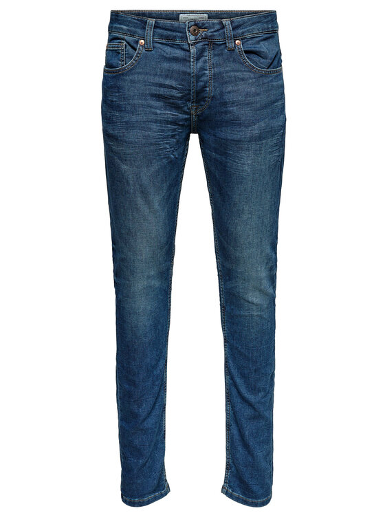 Only & Sons Only & Sons Traperice Loom 22008472 Tamnoplava Slim Fit
