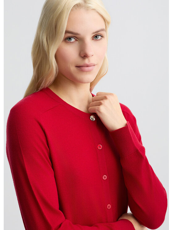Liu Jo Liu Jo Kardigan CA5409MA63OX0644 Czerwony Regular Fit