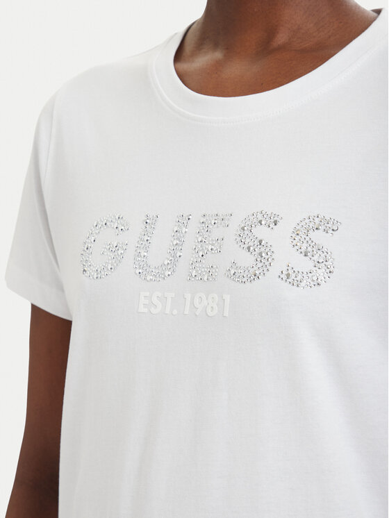 Guess Guess Majica W6GI15 K3035 Bela Regular Fit