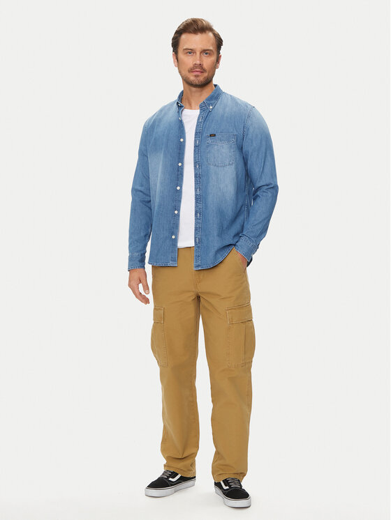 Lee Lee camicia di jeans 112355641 Blu Regular Fit