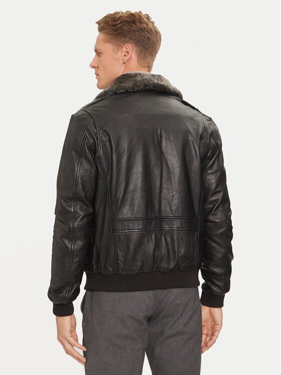 Serge Pariente Serge Pariente Nahkjope New Pilot Must Regular Fit