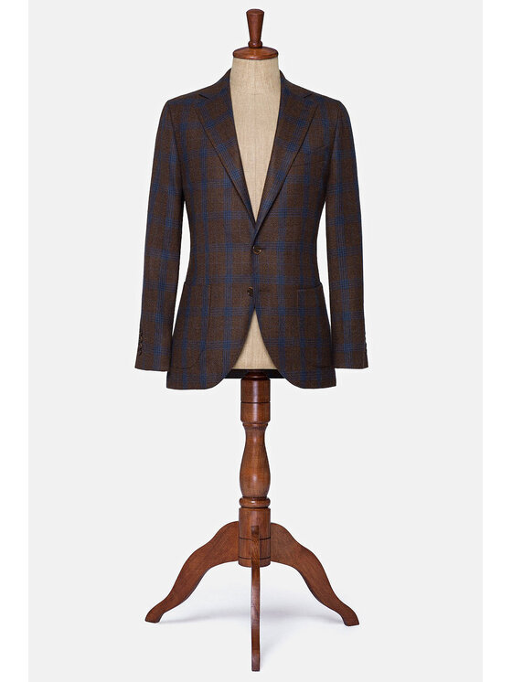 Lancerto Lancerto Marynarka Valberga Brązowy Slim Fit