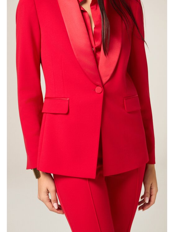 Oltre Oltre Giacca di transizione Q783R004564N016 Rosso Slim Fit