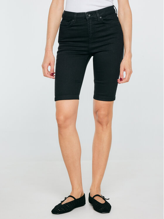 BIG STAR BIG STAR Szorty jeansowe CAROLINE Czarny Basic Fit