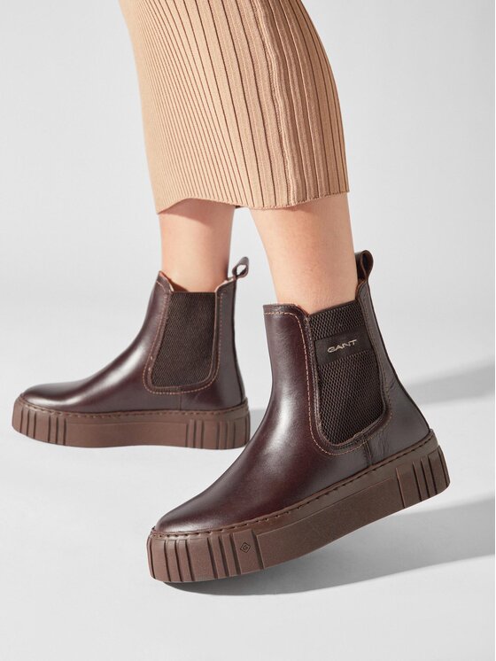 Gant Gant Μποτάκια με λάστιχο Snowmont Chelsea Boot 27551372 Καφέ
