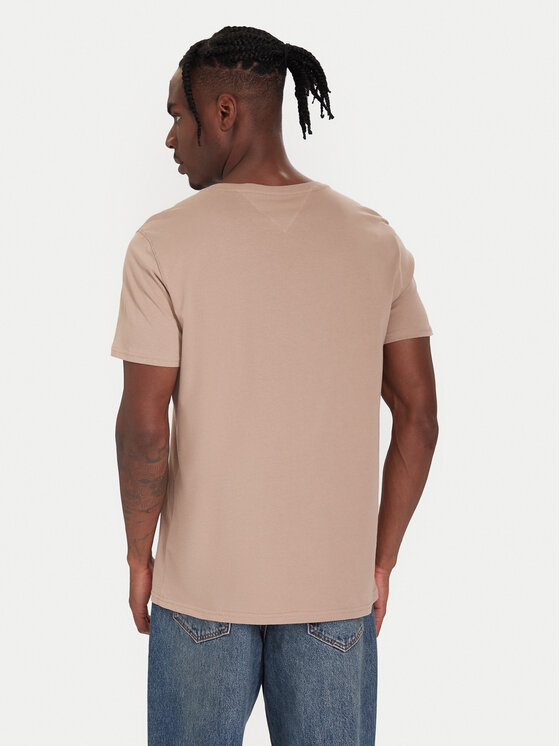 Tommy Jeans Tommy Jeans Tričko DM0DM04411 Béžová Regular Fit
