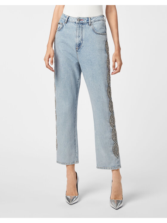 PHILIPP PLEIN PHILIPP PLEIN Jeansy 4455 Světle modrá Loose Fit