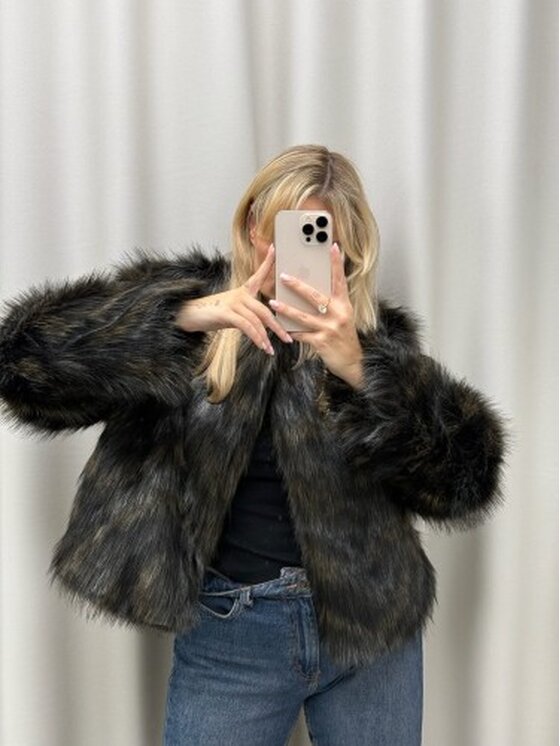 Magda Matyja Magda Matyja Futro VERA FAUX FUR Brązowy Loose Fit