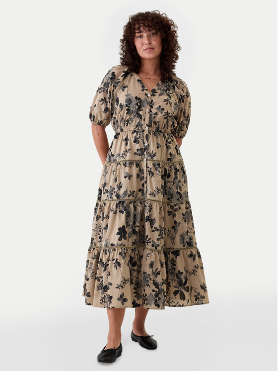 Gap Gap Rochie de zi 517740 Kaki Regular Fit