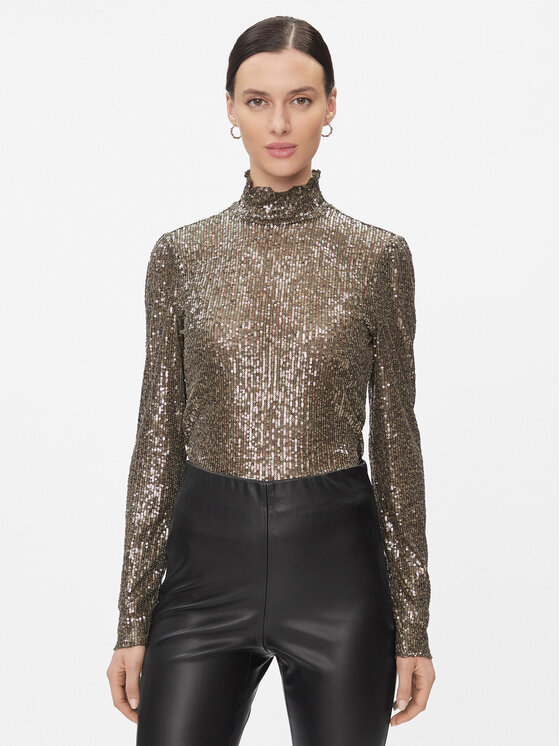 Bruuns Bazaar Bruuns Bazaar Блузка Aniqa BBW3588 Сірий Slim Fit