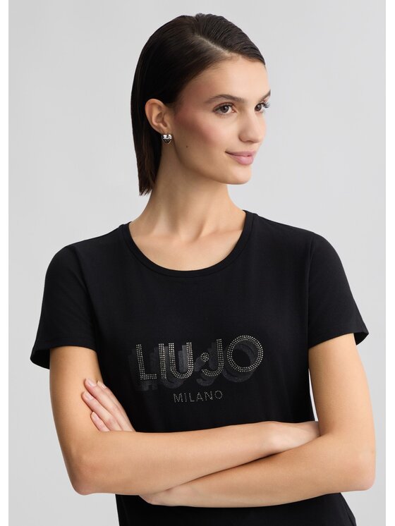 Liu Jo Liu Jo T-Shirt TA5214JS003W9415 Czarny Regular Fit