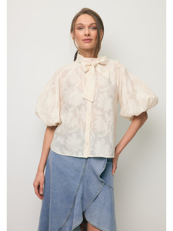BIZUU BIZUU Bluzka AZALEA Biały Standard Fit