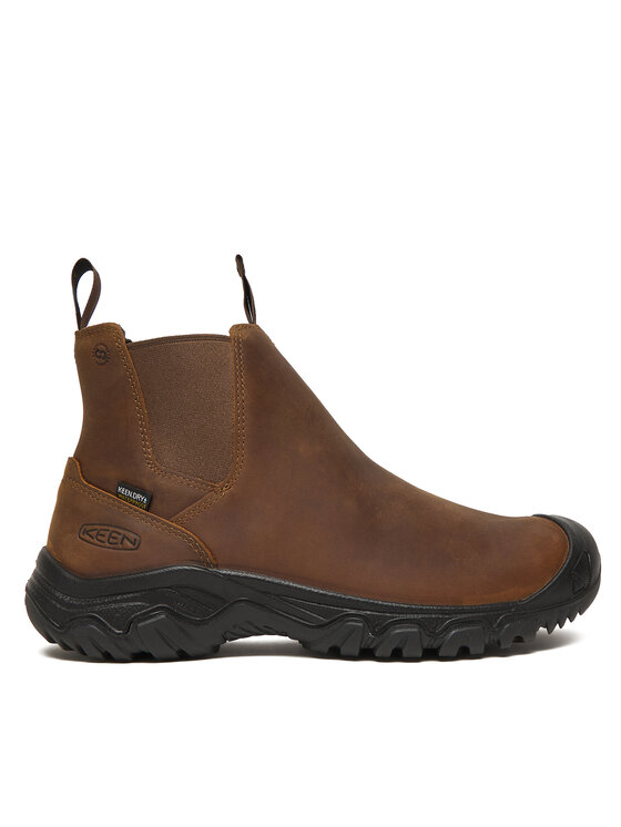 Keen Keen Kotníková obuv s elastickým prvkem Anchorage 1031166 Hnědá