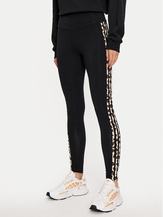 adidas adidas Leggings Leopard Allover Print IW8471 Crna Regular Fit