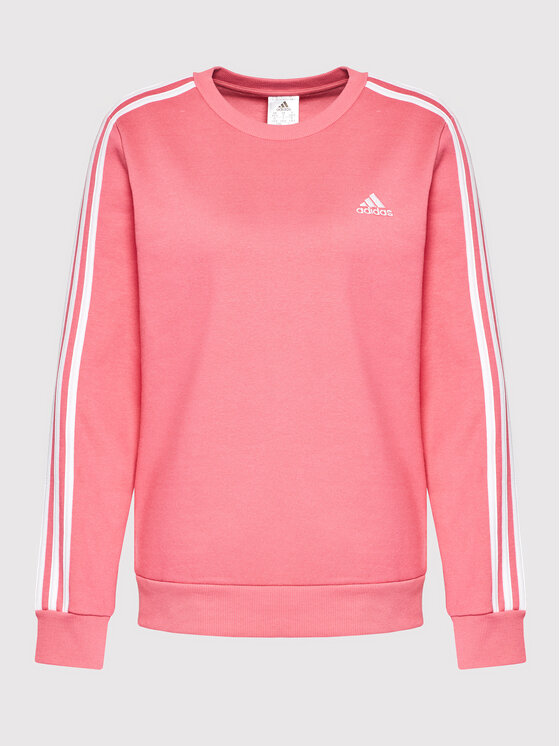 adidas Felpa Essentials 3-Stripes H10193 Rosa Standard Fit • Modivo.it