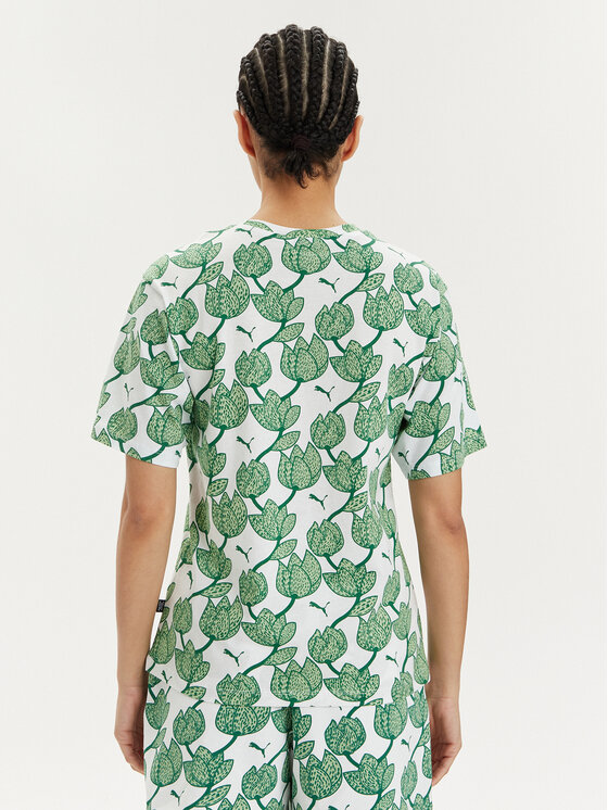 Puma Puma T-Shirt Ess+ Blossom 679493 Zielony Relaxed Fit