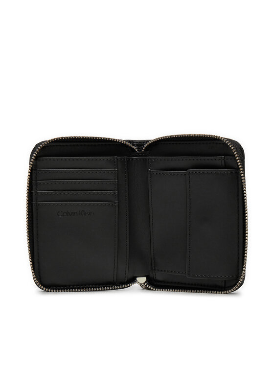 Calvin Klein Calvin Klein Maža Moteriška Piniginė Mini Line Quilt Md Zip Around K60K613064 Juoda
