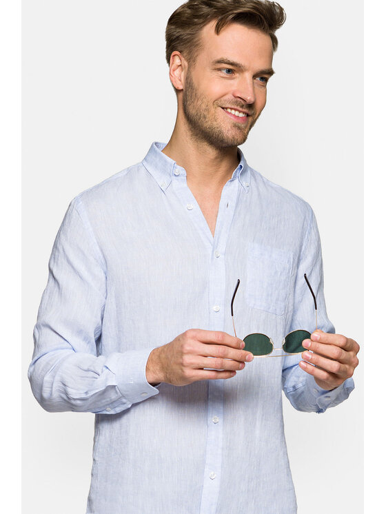 Lancerto Lancerto Koszula Harleen Błękitny Slim Fit