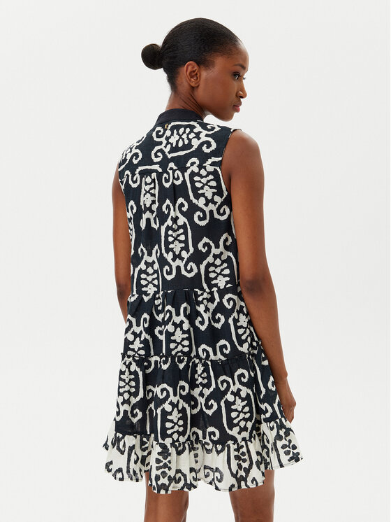 LOLA CASADEMUNT LOLA CASADEMUNT Φόρεμα καλοκαιρινό LS2516012 Μαύρο Relaxed Fit