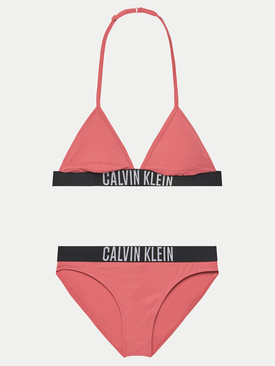 Dětské Jednodílné plavky Calvin Klein Swimwear, Velikost:14/16Y, Barva: Růžová, KY0KY00090