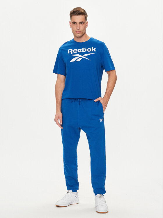 Reebok Reebok T-shirt Big Stacked Logo 100071174 Tamnoplava Regular Fit