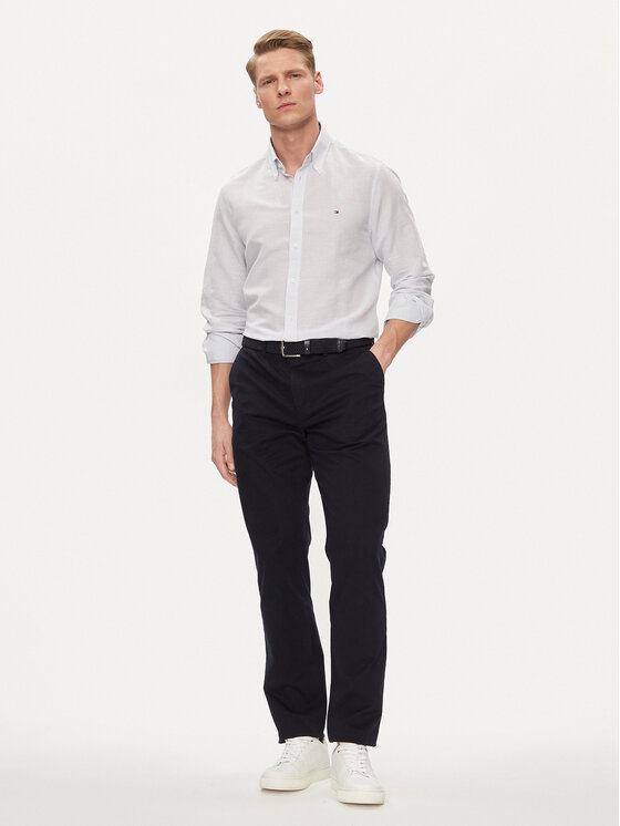Tommy Hilfiger Tommy Hilfiger Πουκάμισο MW0MW34632 Γαλάζιο Slim Fit