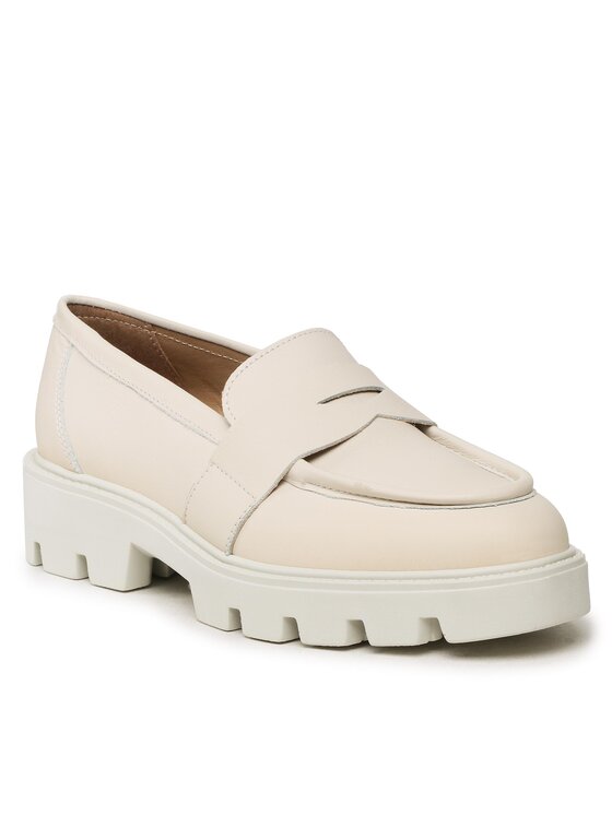 Damskie Loafersy Badura, Rozmiar 40, Beżowe, AMANTEA-E23-28180N