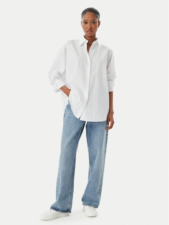 HUGO HUGO Hemd Elisana 50559860 Weiß Regular Fit