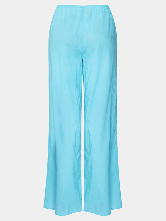 Seafolly Seafolly Spodnie materiałowe 55155-PA Turkusowy Relaxed Fit