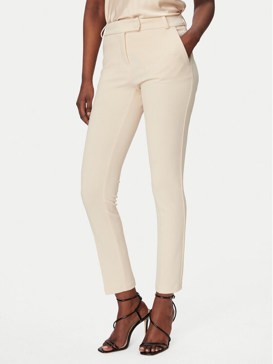 Rinascimento Rinascimento Pantaloni din material CFC0127865003 Bej Slim Fit