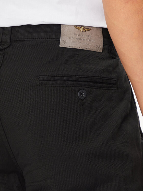 Aeronautica Militare Aeronautica Militare Cargo stiliaus kelnės 241PA1598CT3294 Juoda Regular Fit
